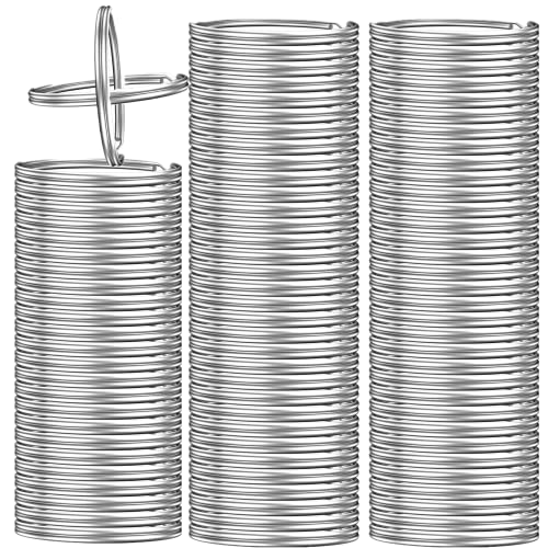 100 Stück Schlüsselringe, geteilte Schlüsselringe für Schlüsselanhänger und Handwerk (25 mm)