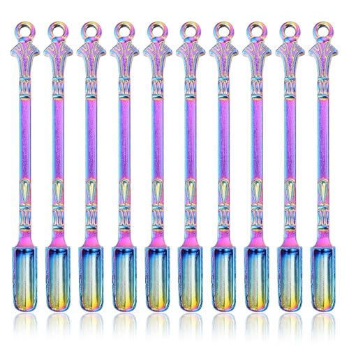 Molain 4 Stück Mini-Löffel, Mini-Medizinlöffel Mini Spoon Mini löffel für gewürze Schaufel Löffel für Medikamente Salze Gewürze Löffel-Anhänger, Halskette, DIY-Bastelschmuck, Schlüsselanhänger