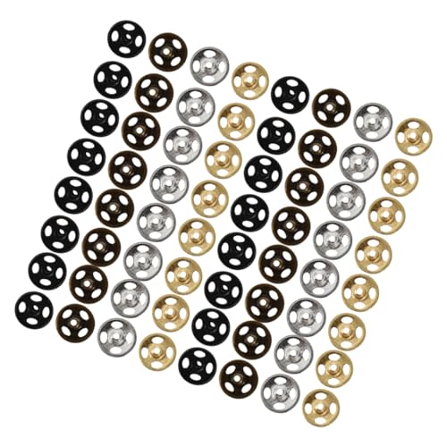 Lurrose 80 Stück Miniaturknöpfe Runde Edelstahlknöpfe Doppellöcher Für Puppenkleidungsreparaturen