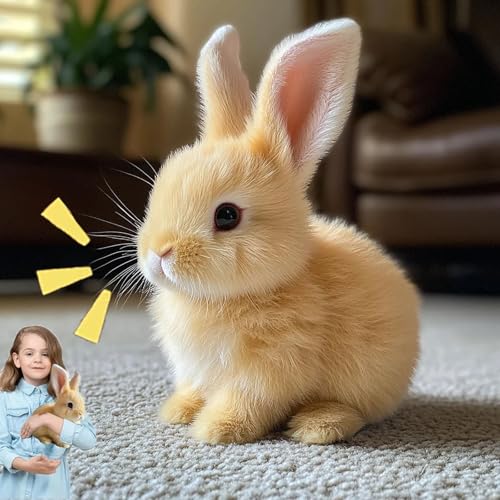 Petsboro Bunny Pal, Sherum Bunny Pal, Fanyil Bunny Pal, Yoolif Bunny, My Interactive Realistic Bunny - Jumping, Twitching, and Shaking Ears (Brown)