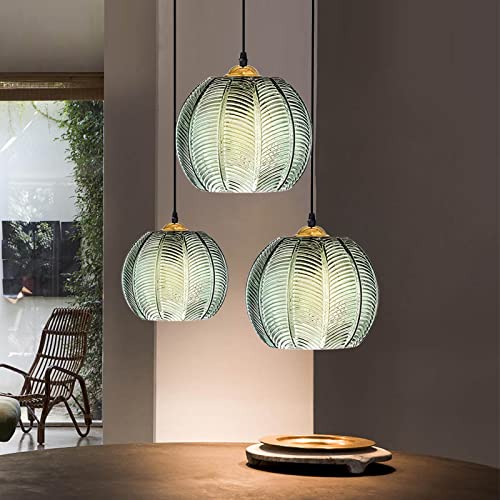 3 light Pendelleuchte Esstisch Hängeleuchte wohnzimmer glas pendellampe, Moderne lampe schlafzimmer hängend für büro esszimmer Wohnzimmer Küche (3 Heads)…