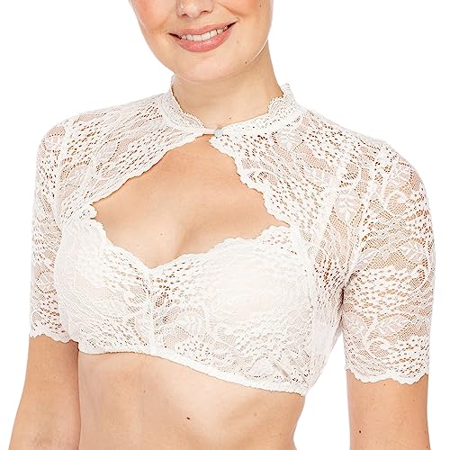 Dirndl Damen Schwarz, Trachtenbluse Damen Modern, Spitzendirndlbluse Fledermaus Langarm Off Shoulder Oktoberfest Kostüm Elegant Tracht Bluse Bequem Stretch Blusenshirt Solid