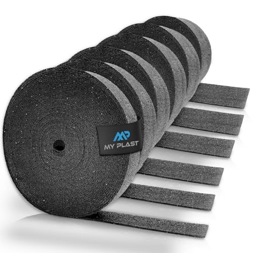 Terrassenpads Rollen 20 Meter -[ 1 Stück - 20 Meter x 40mm x 3mm ]- Stärken 3mm 6mm 8mm 10mm 20mm | Unterleger aus Gummigranulat | Stabile Bautenschutz-Matte | Unterlage für WPC, Balkon | Stelzlager