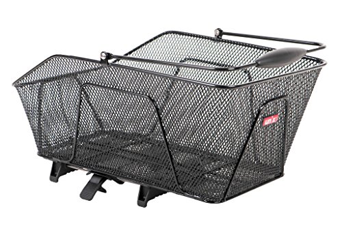 Unix Unisex – Erwachsene Rosetto Topklip Fahrradkorb, schwarz, 47x30x20cm