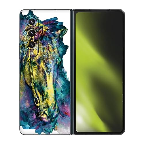Head Case Designs Offizielle Riza Peker Pferd Tiere Vinyl Haut Aufkleber Abziehbild Abdeckung kompatibel mit Samsung Galaxy Z Fold4