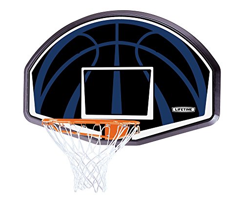 Lifetime Basketballkorb für Kinder & Erwachsene | Backboard Colorado in Schwarz & Blau | Basketball Ring inklusive Netz für In- & Outdoor