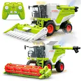 Ferngesteuerter Mähdrescher Ferngesteuert Groß Kinder, Mähdrescher Spielzeug ab 3 4 5 6 Jahre, Ferngesteuert Mähdrescher mit Sprühen, Licht und Ton, Ferngesteuerter Traktor Party Geschenke für Kinder