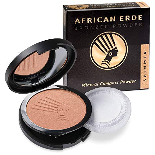 African Erde Bronzer Powder SHIMMER, mit feinem Glitter