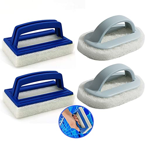 4 Stück Schwamm Pool Reinigungsbürste, Pool Schwamm Bürsten, Poolreinigung Hand Schwamm, für Schwimmbadreinigung, Whirlpool Reinigung, Teich Reinigungszubehör