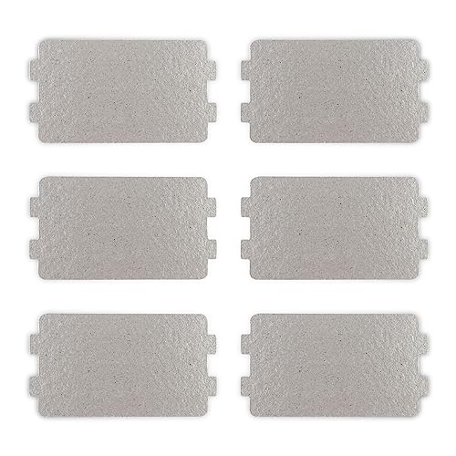 Fousenuk 6 stück Glimmerplatte Mikrowelle, Wellenleiterabdeckung Glimmerplatten 6.4×11.7cm Mikrowellenofen Glimmer Platte Blatt Ersatz Reparaturzubehör, Glimmerscheibe Mikrowelle für Alle Mikrowelle