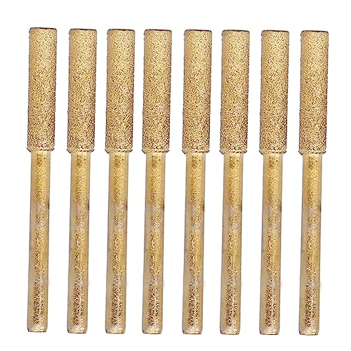 DIRBAK Elektrischer Sägenschärfer, 8-teilig, plattierter Schmirgel, hocheffizientes Kettensägenschärfer-Set für Holz-, Form- und Metallpolierwerkzeuge (3 * 4mm)
