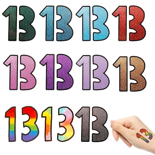 Dinghaole 33 Stück 13 Temporäre Tattoos Aufkleber, glitzernde Konzertdekorationen, Star temporäre Tattoos, Tattoos Aufkleber Tattoo Mädchen Aufkleber, Konzert Rave Zubehör Mädchen Frauen Fans
