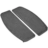 KATUR Black Front Rubber Rider Insert Trittbretter Trittbrett für Harley Touring Electra Glide Touring Road Glide Touring Road King