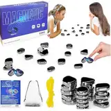 Xurise Magnetspiel, Magnetisches Schachspiel, spannendes Mehrspieler-Brettspiel für Kinder und Erwachsene, 2024 Neues magnetisches Schachspiel-Set mit Steinen