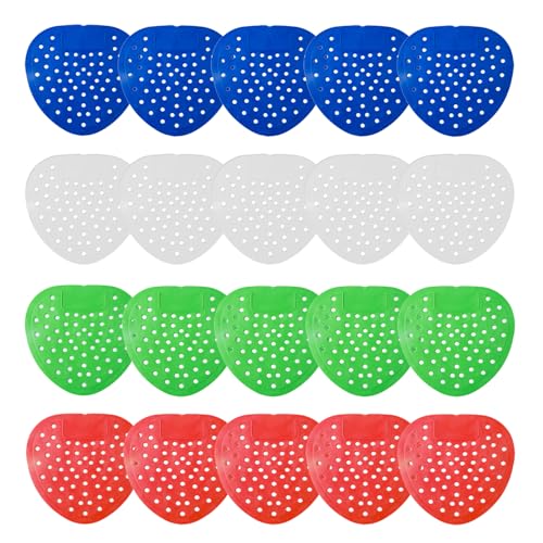 iCovalescent 20 Stück Duftende Urinal Anti-Blocking Deodorant Filter für öffentliche Toiletten in Hotels, Einkaufszentren, Schulen und Anderen Orten(19cm*17.6cm, 5 Farben)
