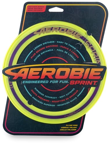 Aerobie Sprint Flying Ring Wurfring mit Durchmesser 25,4 cm, gelb