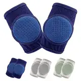 One enjoy Baby Krabbel Knieschoner, Knieschoner Baby, Knieschoner Baby Stulpen Anti-rutsch verstellbarer Protektor für Kleinkinder, 3 Paare