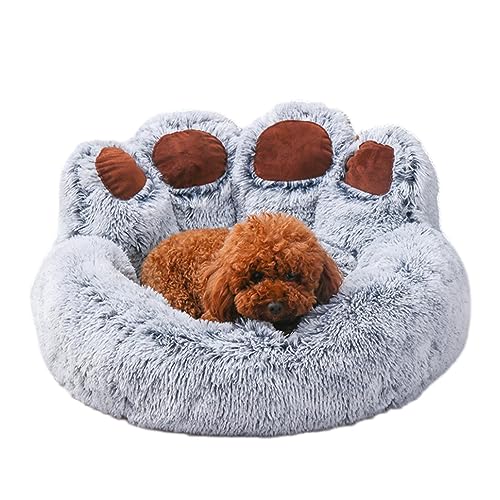 Fulenyi Hundesofabett | Flauschiges Kuschelbett mit herausnehmbarem Innenpolster | Pfotenförmiges Kissen für Hunde, Katzen, Kätzchen, Welpen, zu Hause und im Zoogeschäft