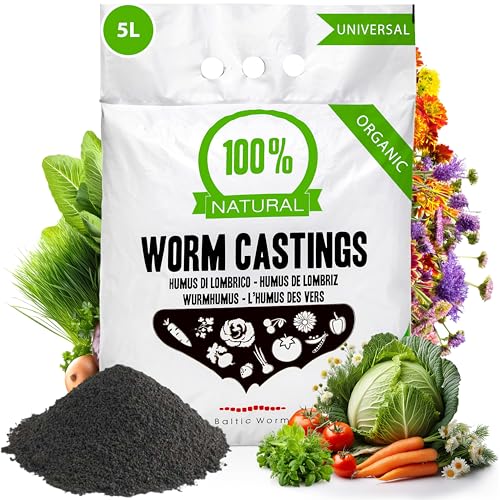 Wurmhumus - Universaldünger Reiner Wurmkompost - Natürlicher Top-Bodenbildner und Pflanzenfutterverbesserer für die Keimung von Töpfen – Baltic Worm