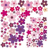 70 Blümchen Set, Fahrrad Aufkleber Sommer Blumen Auto Sticker Wasserdichte Aufkleber Dekoration für Roller Fahrrad Notebook Laptop Handy Auto-Aufkleber