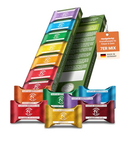 Nature Cosmétique® Duschbomben Set 7 Stück – 7er Mix Set – Aromatherapie für entspannte Wellness-Momente – Badebomben Dusche mit ätherischen Ölen – Geschenkidee – Made in DE