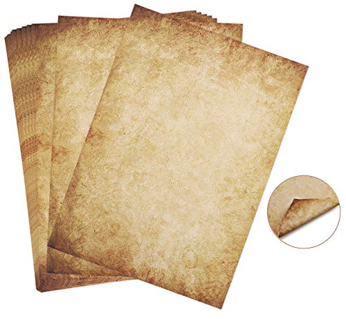 60 Blatt Briefpapier Altes Papier Vintage Absofine Alt Casanova Mittelalterliches Briefpapier DIN A4 Beidseitig 100g
