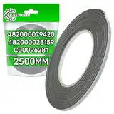 Ceranfeld Dichtungsband Universal 2,5 m x 5 mm x 3 mm mit Originalcode 482000023159 482000079420 C00096281 481010737559 481246688567 für Indesit für Whirlpool - Garantie 5 Jahre - ONIX TECH