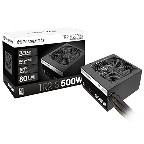 Thermaltake TR2 S 500W | PC-ATX-Netzteil | 80-Plus | leiser 120 Lüfter | EU zertifiziert | schwarz