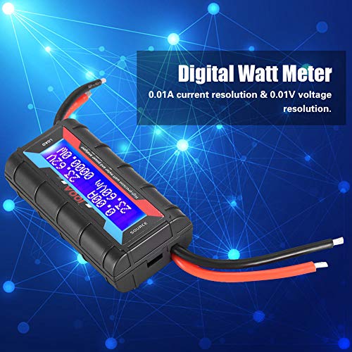 Hochgenauiges Digital Watt Messmeter Power Analyzer für RC -Enthusiasten 60V LCD -Volt AMP Messgerät für Batteriemotor Gesundheitsprüfung