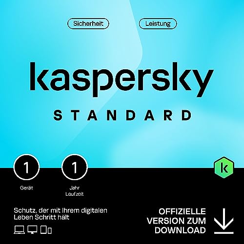 Kaspersky Standard Anti-Virus 2025 | 1 Gerät | 1 Jahr | Umfassender Schutz | Online-Banking Schutz | Leistungsoptimierung | PC/Mac/Mobile | Aktivierungscode per Email
