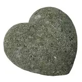 STONE art & more Stein Herz 30cm, grüner Lavastein, Naturstein, Garten Deko, Grabschmuck, Steinmetzarbeit, Unikate, frostfest