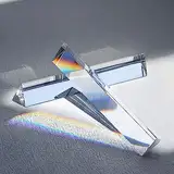 HDCRYSTALGIFTS 2 Stück 150 mm klares kristallklares optisches Glas Dreiecksprisma klares Dreifachprisma für Fotografie-Effekte Physik Unterricht Lichtspektrum Optik-Sets