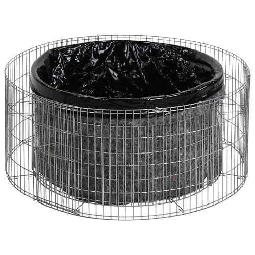 bellissa ‎‎– Gabionen-Hochteich Bausatz mit 160 L Füllvolumen rund 92x92x40 cm – Garten Zubehör DIY-Kit mit Gabionen, Teichfolie und Trenn-Vlies - Wetterfest & langlebig für Zierteiche & Biotope