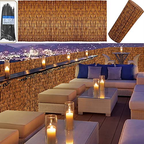 Bambus-Sichtschutzzaun für Terrasse, Balkon, Garten, 1,8 m hoch x 3 m lang, dekorative Zaunelemente für Pflanzen, Pool, 2 m, 3, 4, 5 Fuß hoch, Handelsexperte