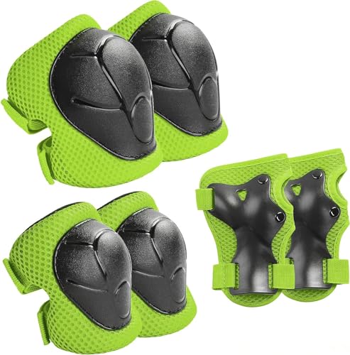 Knieschoner Kinder, Schoner Inliner Kinder, Schützer inliner Kinder [6er Set] , Geeignet für Rollschuhlaufen, Laufräder, Fahrräder und Skateboards