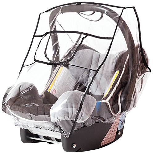 sunnybaby 20022- Universal Regenverdeck, Regenschutz COMFORT PLUS für Babyschale, Baby-Autositz, Babytrageschalen (z.B. Maxi Cosi, Cybex, Römer, Hauck) | Kontaktfenster mit sturmfester Schutzklappe