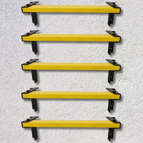 Robuste 5-stufige Stahl-Wandleiter - 285 kg Kapazität - Notfallleiter mit permanenter Schraube und 3-lagiger - Rostbeständiger Beschichtung für Kellerfenster und Brunnen