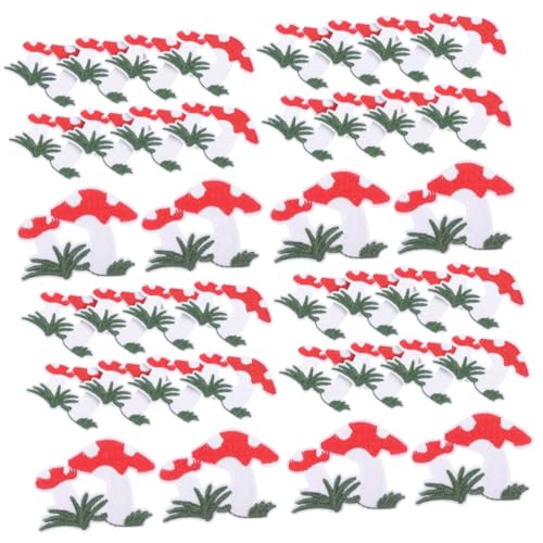 Lurrose 4 Sätze Pilz-stoff-patch Puffer Bastelbedarf Bügelbild Mushroom Aufnäher Aufbügel-flicken Hutflicken Selber Machen Flicken Zum Aufbügeln Für Mädchen Flecken Polyester 10 Stück * 4