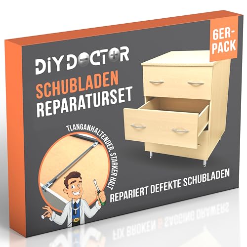 DIY Doctor Schubladen-Reparaturset (6er Pack) – Stärken & Unterstützen von Küchen- & Schlafzimmermöbeln