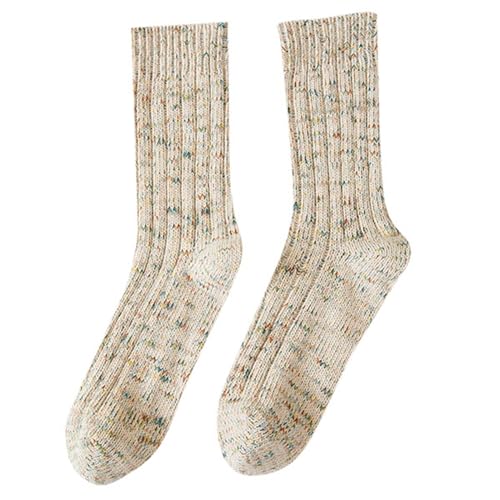 XTBFOOJ Damen StrüMpfe Damen-Florsocken, dicke Nadel, dicke Strümpfe Socken Herren 43-46 Schwarz (Grey #2, One Size) Innensocken