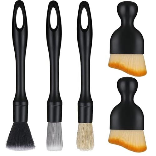 Auidy_6TXD 5 Stück Auto Detailing Pinsel, Auto Reinigungsbürste Ultraschall Auto Reinigungsbürsten Auto Innen Detailing Pinsel Auto Detail Reinigungsbürste für Innen/Außen
