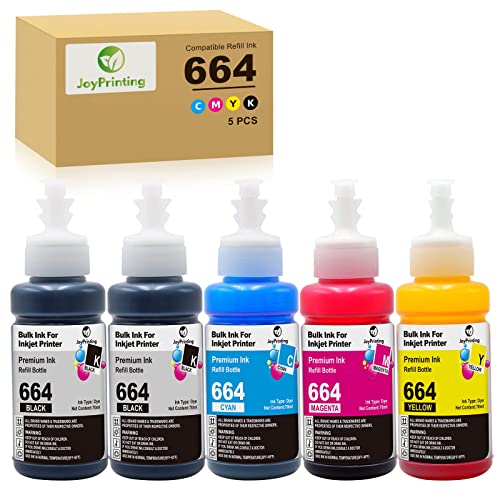 JoyPrinting Tinte T664 Kompatibel mit Epson 664 Farbe Tintenpatronen Multipack für EcoTank ET-2500 ET-2550 ET-2600 ET-2650 ET-4500 ET-14000 L396 L3050 L3060 L3070 L110 L120 L130 L200 L210 L220 L222