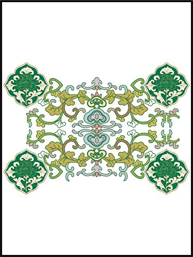 INDIGOS UG Fliesenaufkleber Bad und Küche - Fliesenspiegel - für weiße Fliesen empfohlen - Küchenfliesen für einzelne Fliesen 20x25 cm - MD073 - Javanischen Ornamente