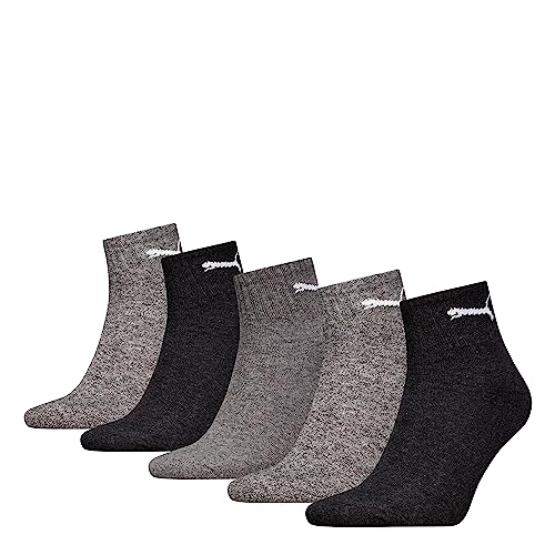 Puma Unisex Short Socken, Grau/Grau, 43/46 (5er Pack)