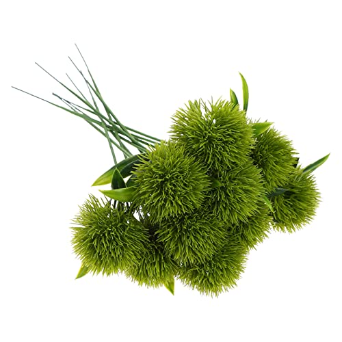 Healifty 10 Stück Künstliche Löwenzahn-Pflanzen Kunstblumen Blumensträuße Hochzeitsmittelstücke Arrangements Übertopffüller (Grün)