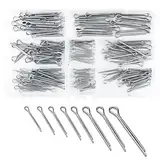Splinte Set Splinte Sortiment mit Sortimentskasten 160Stk Edelstahl M1.5 M2 M2.5 Sicherungssplinte Set in 8 verschiedenen Größen für Autos Wohnmobile Gartengeräte