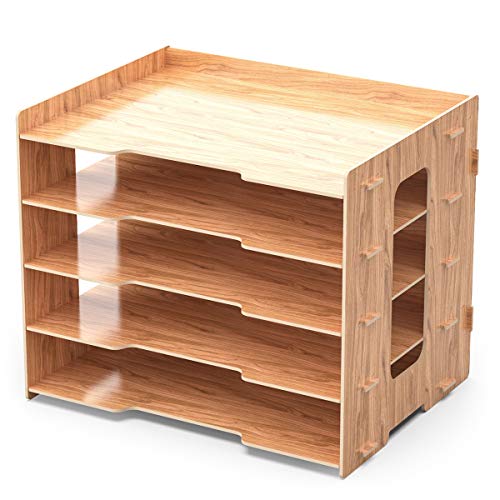 Lesfit Papierablage, Schreibtisch Organizer Holz