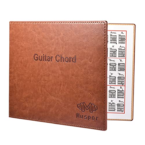 6-saitiges Akustikbuch, Gitarren-Akkordtabelle, Ideal für Anfänger Zum Lernen, übersichtliches Display, aus Hochwertigem PU und Papier, Passt in Einen Rucksack