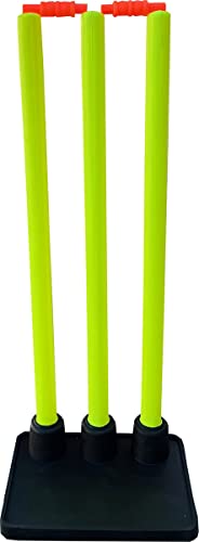 SportsgearUS Cricket-Stump-Set aus Kunststoff mit Gummiunterseite