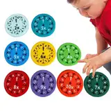 Mathematik Spinner - 9PC Sensorisches Lernspielzeug | Multiplikations- und Abteilungspraxis | Bildungsunterrichtsspiel | Fun Math Tool für Kinder, Partygeschäfte und Homeschooling